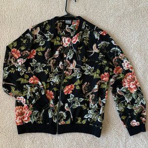 New York & Company Floral Bomber Jacket